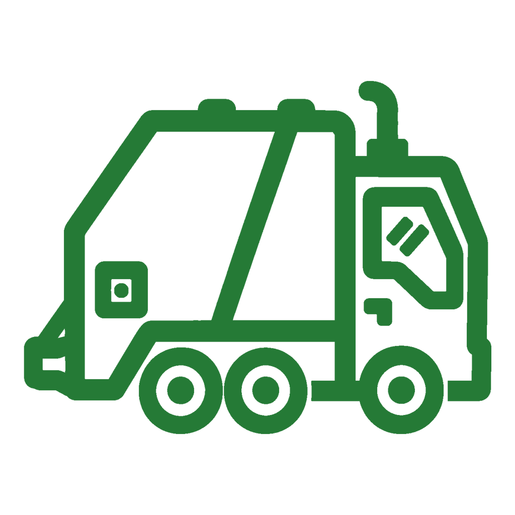 Clinical waste collection truck icon