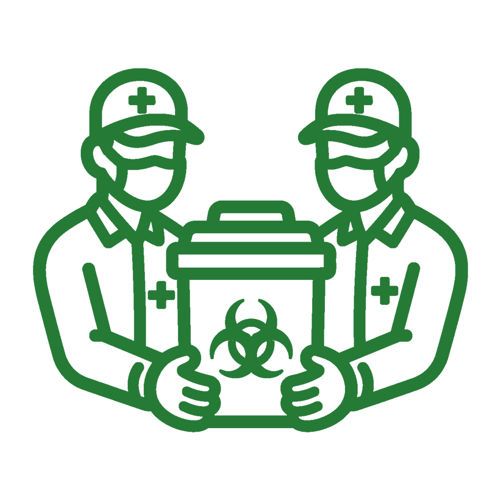 Waste collection process icon