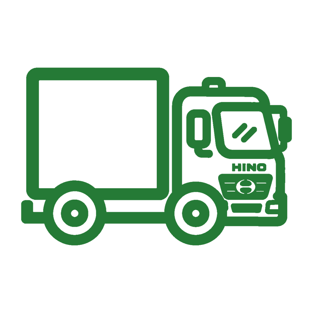 Waste transportation process icon